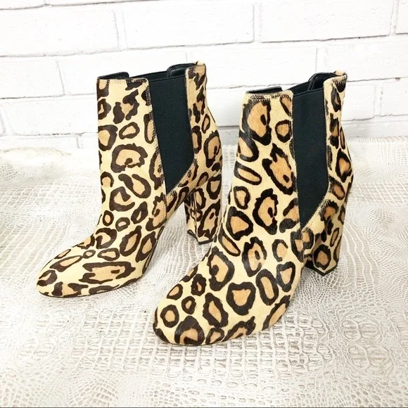 Sam Edelman Leopard-Print Calf‎ Hair Chelsea Boots - Picture 4 of 14
